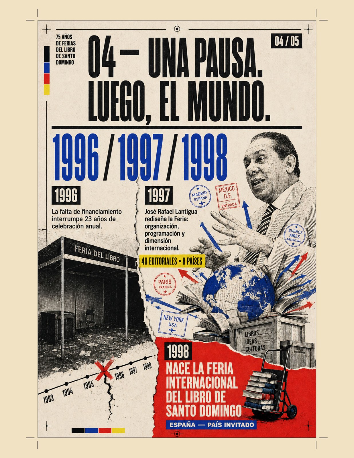 Cartel 04: Una pausa. Luego, el mundo. 1996-1998